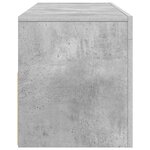 vidaXL Meuble TV avec lumières LED gris béton 120x35x40 cm