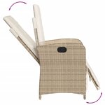vidaXL Ensemble à manger de jardin avec coussins 5Pièces Beige poly rotin
