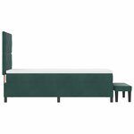vidaXL Lit à ressorts avec matelas Vert foncé 80 x 200 cm Velours