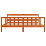 vidaXL Cadre de lit et tête de lit sans matelas cire marron 180x200 cm