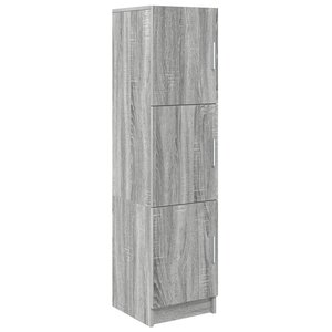 vidaXL Meuble de Rangement Sonoma gris 31 5 x 32 x 124 cm