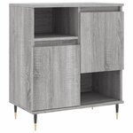 vidaXL Buffets 2 Pièces sonoma gris bois d'ingénierie
