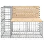 vidaXL Banc de jardin design gabion 287x71x65 5 cm bois massif de pin