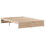 vidaXL Cadre de lit sans matelas 135x190 cm bois de pin massif