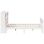 vidaXL Lit bibliothèque sans matelas blanc 180x200 cm bois pin massif