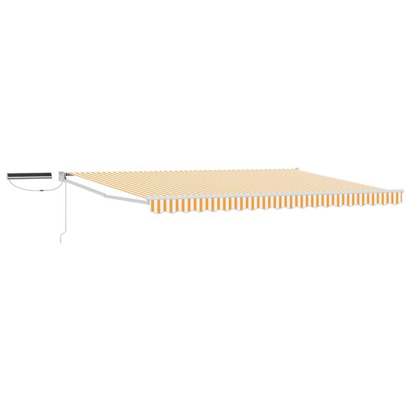 vidaXL Auvent rétractable électrique Jaune et blanc 4 x 2 m