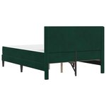 vidaXL Cadre de lit avec matelas Vert foncé 140 x 200 cm Velours