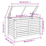 vidaXL Boîte de rangement de jardin 90x48x55 cm bois massif d'acacia