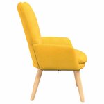 vidaXL Fauteuil relaxant Jaune clair 63 x 67 x 94 cm tissu