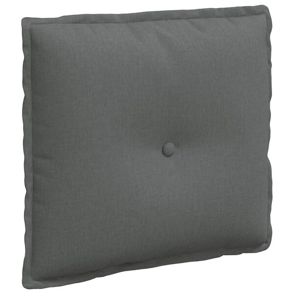 vidaXL Coussin de Dos Gris foncé 50 x 19 x 45 cm tissu