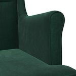 vidaXL Fauteuil Vert foncé Velours