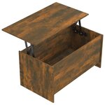 vidaXL Table basse Chêne fumé 102x55 5x52 5 cm Bois d'ingénierie