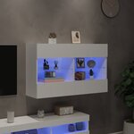 vidaXL Meuble TV mural avec lumières LED blanc 98 5x30x60 5 cm