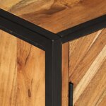 vidaXL Armoire de salle de bain bois massif d'acacia et fer
