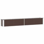 vidaXL Lit surélevé de jardin Acier galvanisé 320x40x45 cm Marron