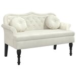 vidaXL Banc avec coussins crème 120 5x65x75 cm velours