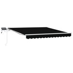 vidaXL Store Manuel Rétractable avec LED Noir 300x250 cm