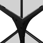 vidaXL Tables basses avec dessus en verre transparent 2 Pièces acier