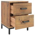 vidaXL Tables de chevet 2 Pièces 36x30x45 cm Bois de pin massif