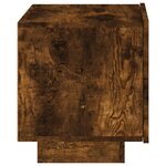 vidaXL Table de chevet avec lumières LED chêne fumé 70x36x40 5 cm