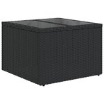 vidaXL Salon de jardin 8 Pièces avec coussins noir résine tressée