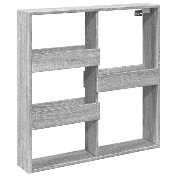 vidaXL Armoire murale sonoma gris 80x15x80 cm bois d'ingénierie