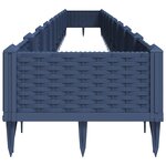 vidaXL Jardinière avec piquets bleu gris 362 5x42 5x28 5 cm PP