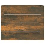 vidaXL Armoire de lavabo Chêne fumé 60x38 5x48 cm Bois d'ingénierie