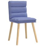 vidaXL Chaises à manger lot de 4 bleu jean tissu