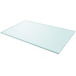 vidaXL Dessus de table rectangulaire en verre trempé 1000 x 620 mm