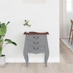 vidaXL Table de chevet bois d'acajou massif 48x35x64 cm