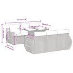 vidaXL Salon de jardin avec coussins 7 Pièces beige résine tressée