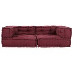 vidaXL Pouf modulaire marron 140x70x36 tissu