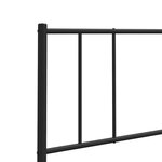 vidaXL Tête de lit de remplacement métal noir 160 cm