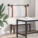 vidaXL Tête de lit suspendue Avec lumière LED Blanc PU antique