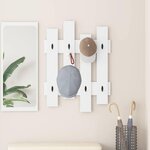 vidaXL Porte-manteau mural Blanc 60 x 3 x 82 cm Bois d'ingénierie
