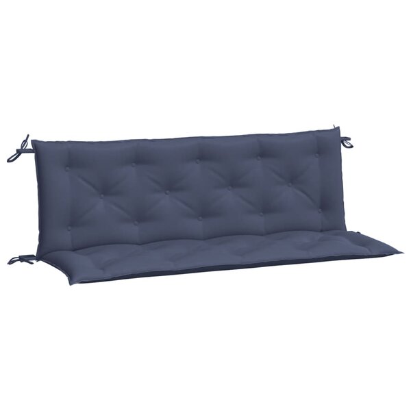 vidaXL Coussins de banc de jardin lot de 2 bleu marine 150x50x7 cm