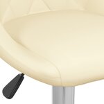 vidaXL Tabourets de bar lot de 2 crème similicuir