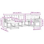 vidaXL Ensemble de canapés d'extérieur 6 pc Blanc et gris clair