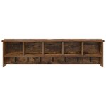 vidaXL Porte-manteau mural avec étagère Chêne fumé 100 x 16 x 26 cm