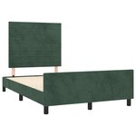 vidaXL Cadre de lit sans matelas vert foncé 120x200 cm velours