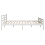 vidaXL Cadre de lit sans matelas blanc bois massif 200x200 cm