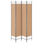 vidaXL Paravent 4 panneaux Beige 160 x 220 cm Tissu