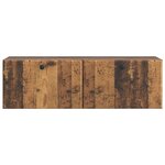 vidaXL Meuble TV mural 98 x 31 x 30 cm Bois ancien Bois d'ingénierie
