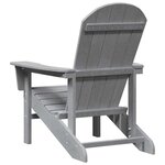vidaXL Chaise Adirondack Gris clair 74 x 82 x 92cm Plastique
