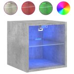 vidaXL Meubles TV muraux et lumières LED 2Pièces gris béton 30x28 5x30 cm
