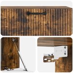 vidaXL Meuble TV mural Chêne fumé 98 x 41 x 30 cm Bois d'ingénierie