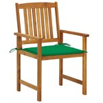 vidaXL Chaises de jardin avec coussins lot de 4 Bois d'acacia massif