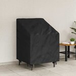 vidaXL Housse de chaise de jardin Noir 75 x 78 x 65 / 100 cm Tissu 210D