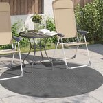 vidaXL Tapis de surface Rond HUARTE Anthracite Ø 120 CM Polyester